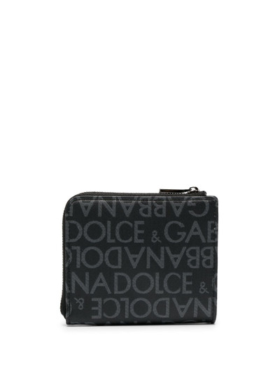 Dolce & Gabbana logo-plaque jacquard wallet outlook