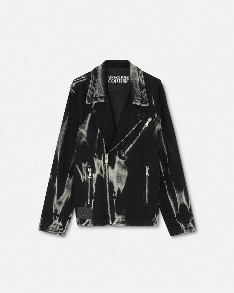 V-Emblem Denim Biker Jacket 1