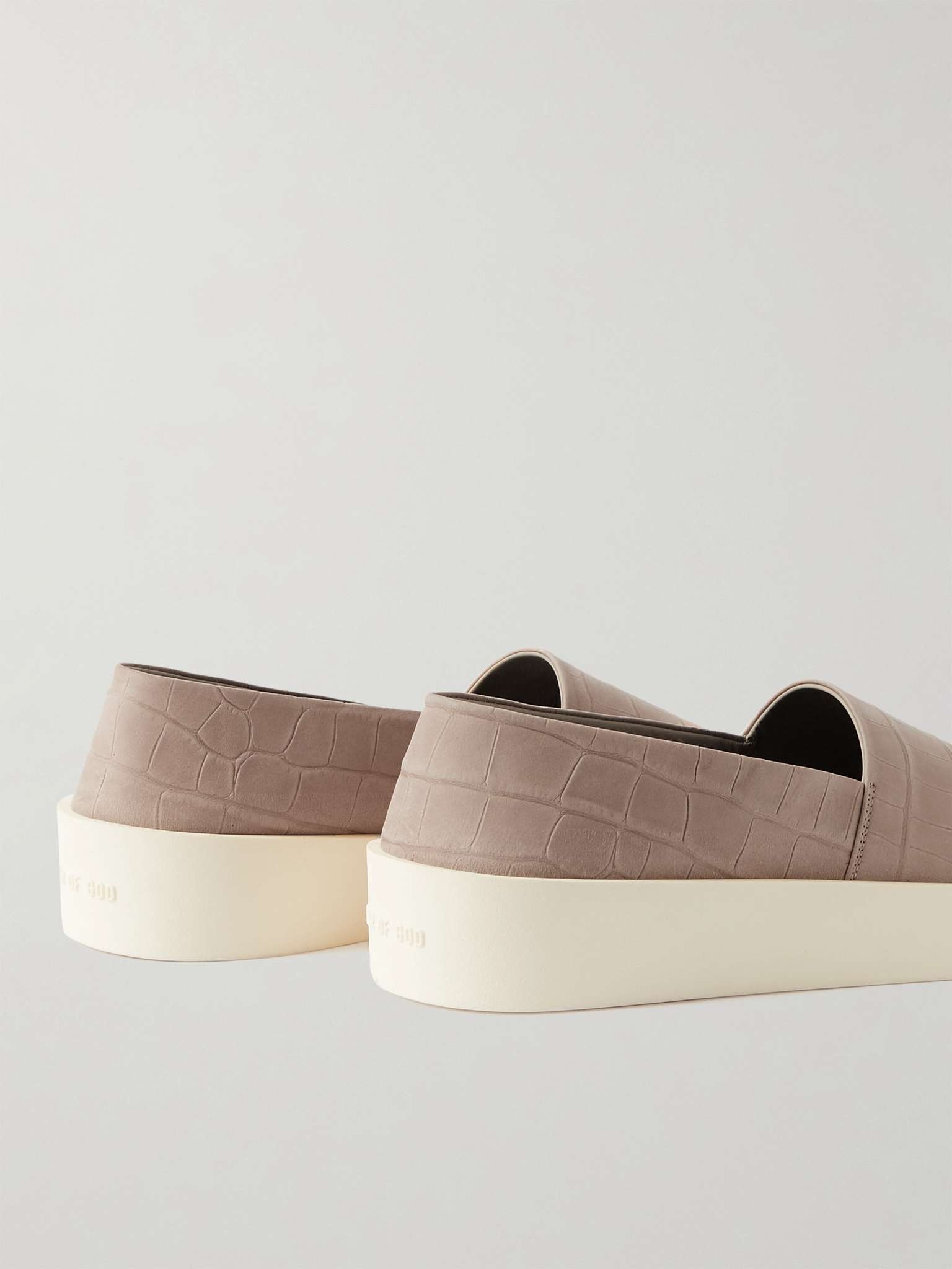 Croc-Effect Leather Espadrilles - 5