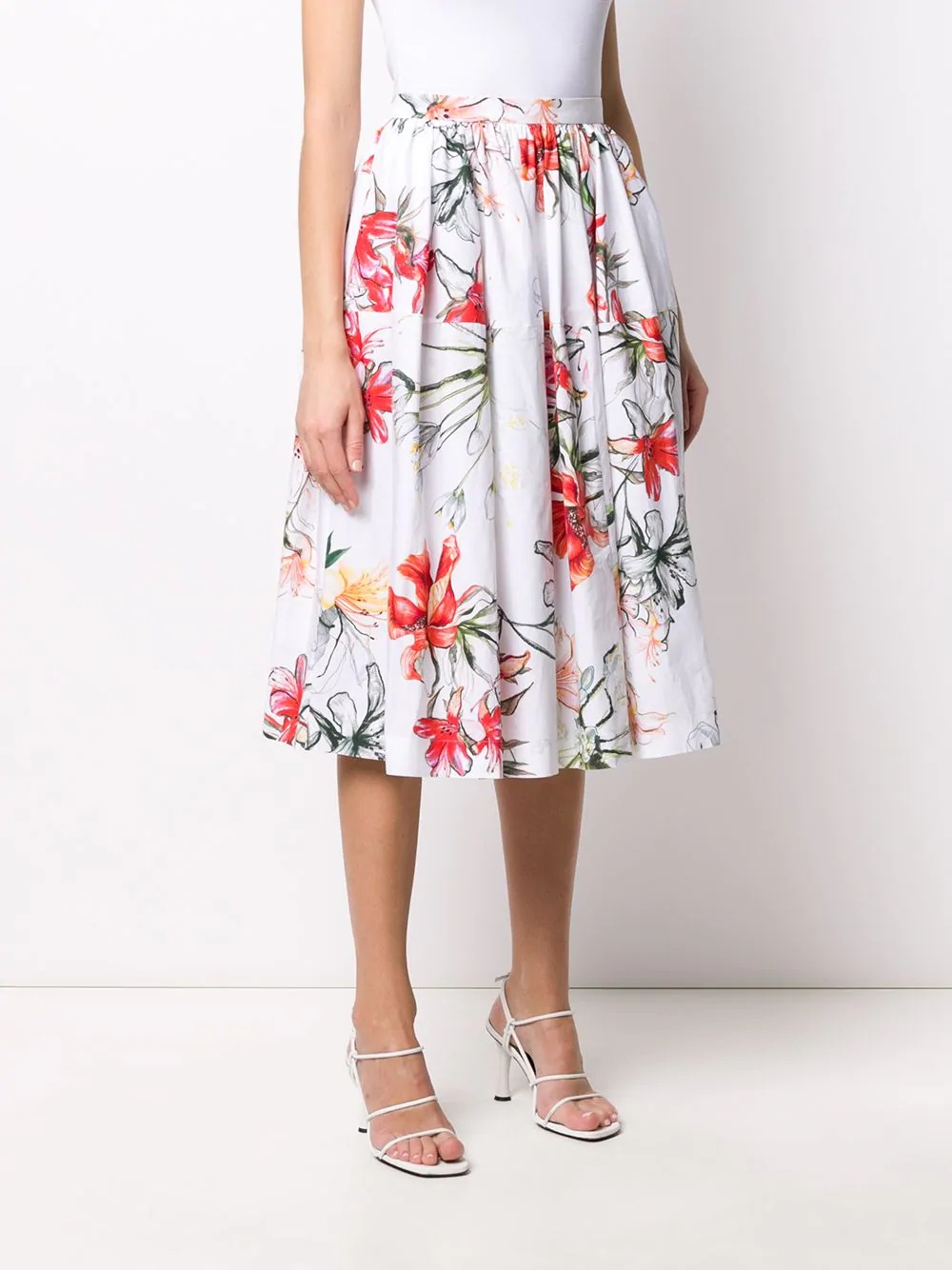 tropical flower print skirt - 3