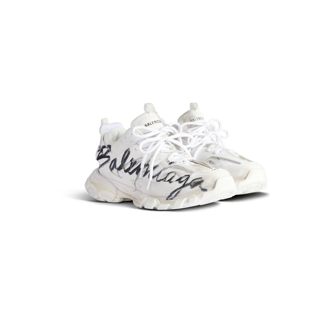 Women's Track Signature Sneaker in White/black - 2