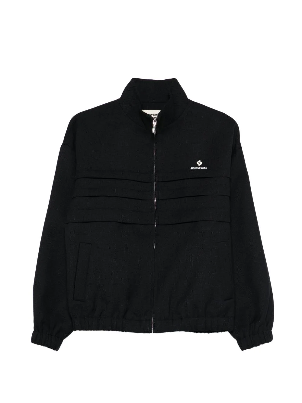 tucked-seam oversized jacket - 1