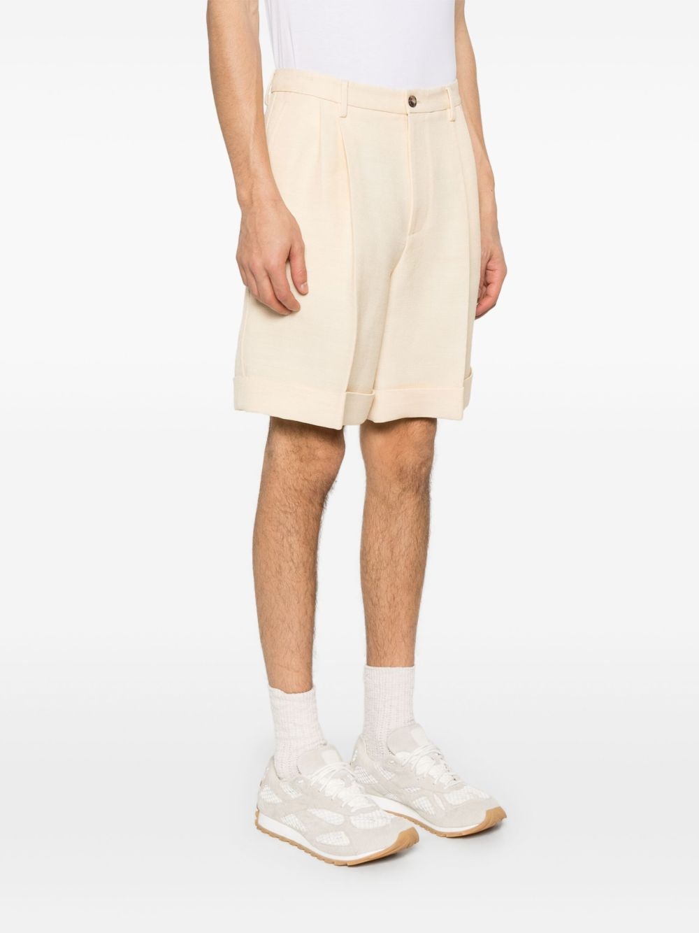 textured shorts - 3