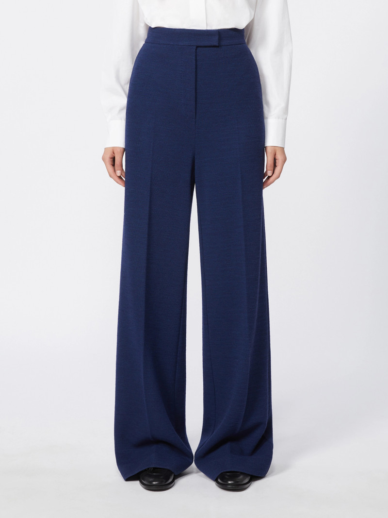 ATTINIA Wool piqué trousers - CHINA BLUE 3