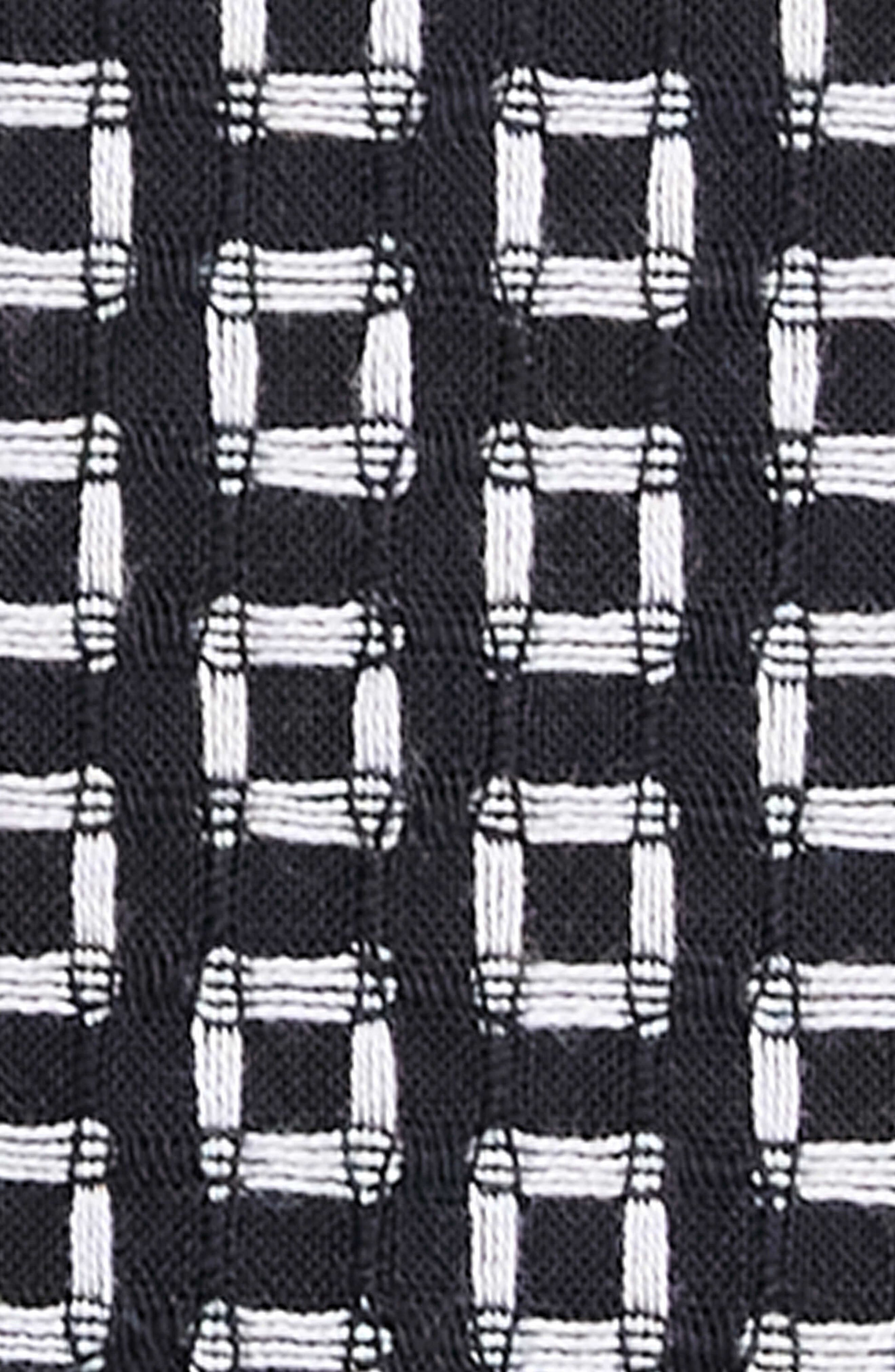 Theory Noll Gemometric Cotton Camp Shirt in Black/White at Nordstrom - 5
