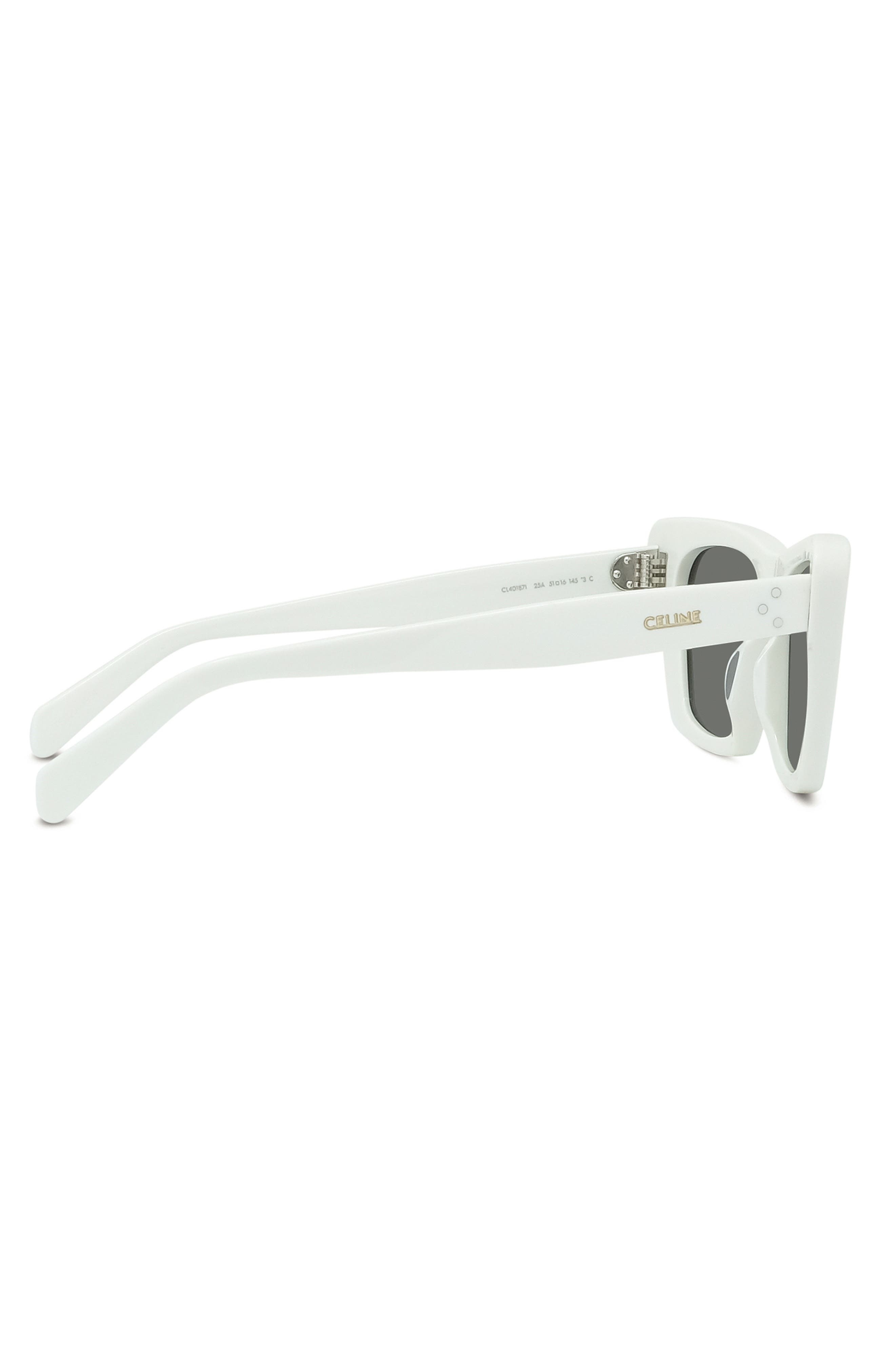 CELINE 51mm Cat Eye Sunglasses in Ivory /Smoke at Nordstrom - 6