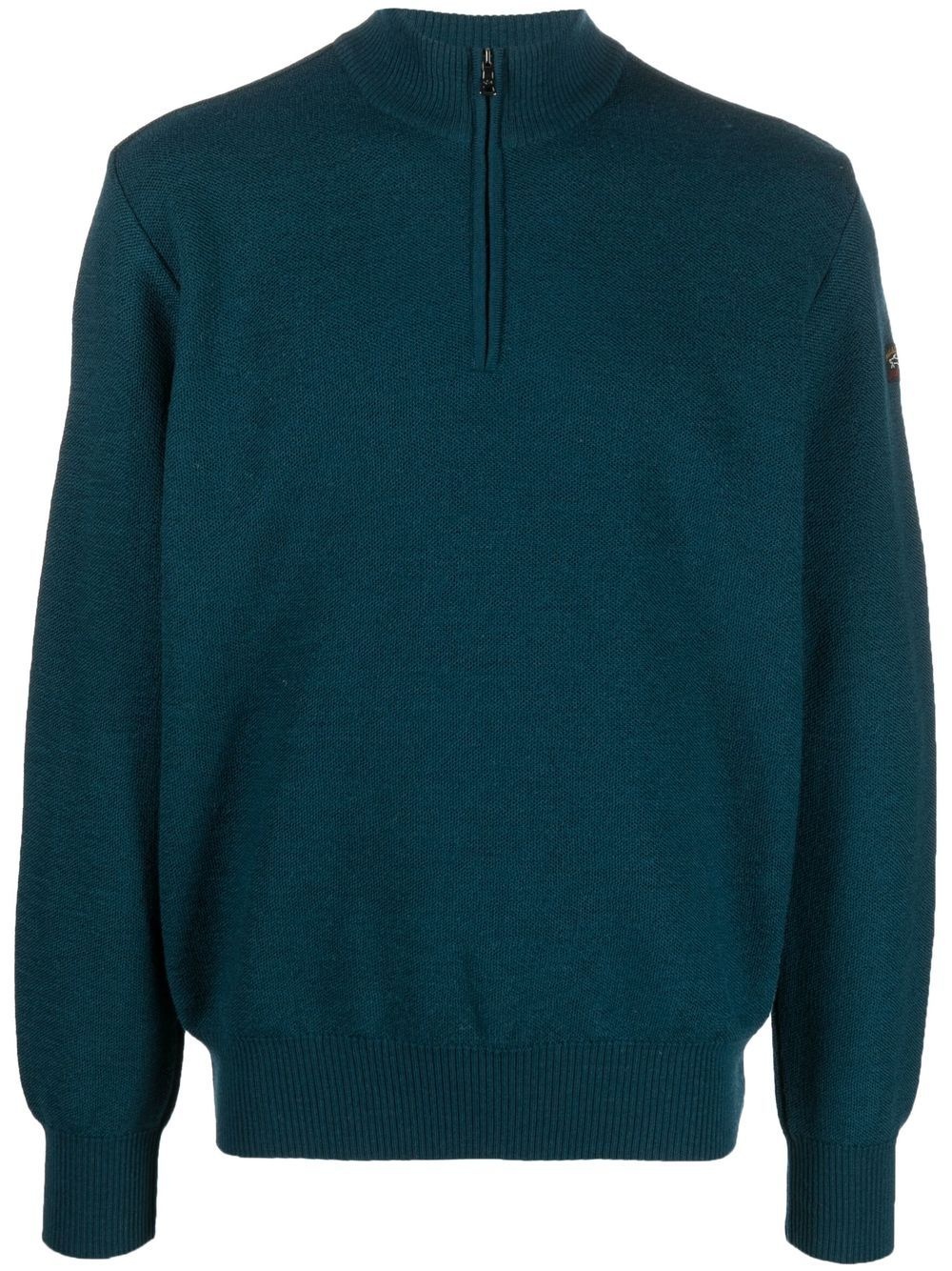 fine-knit half-zip jumper - 1