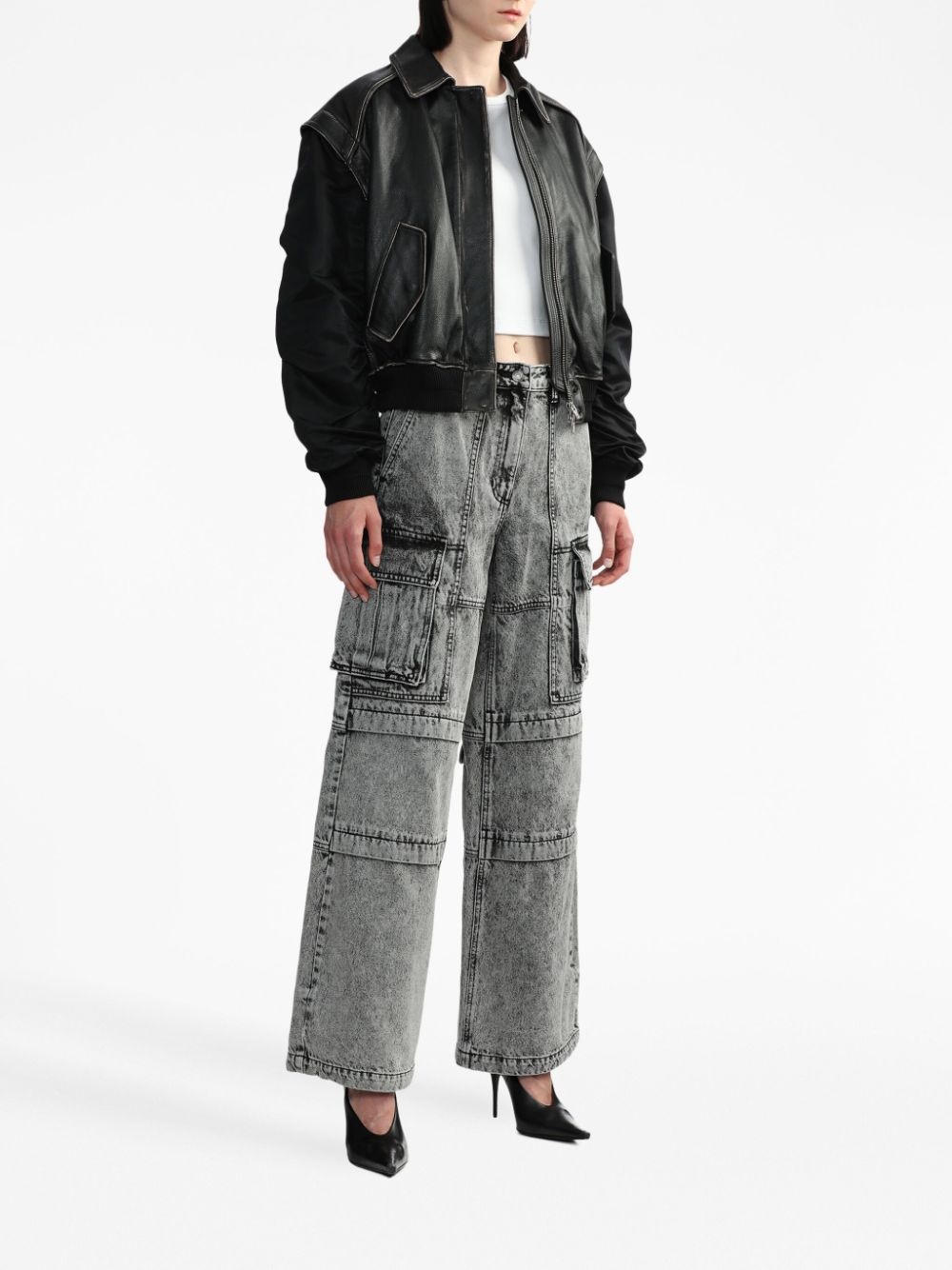 mid-rise wide-leg jeans - 2