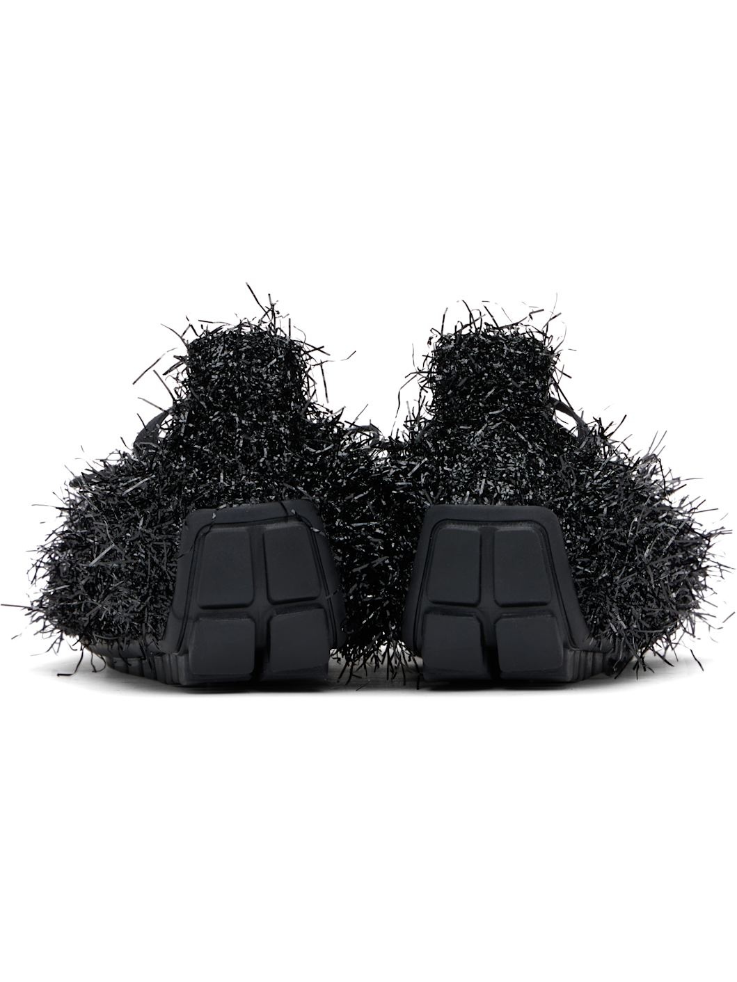 Black Tinsel Grip Ballerina Flats - 2