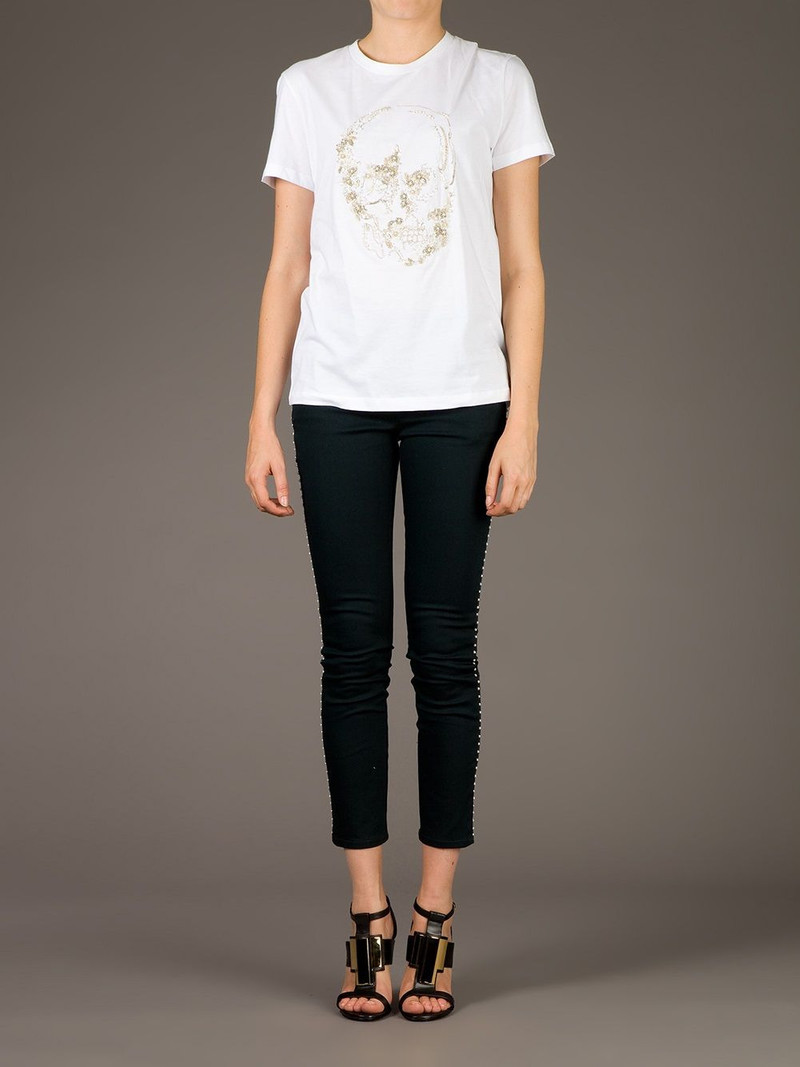 Alexander McQueen cropped beaded trouser outlook