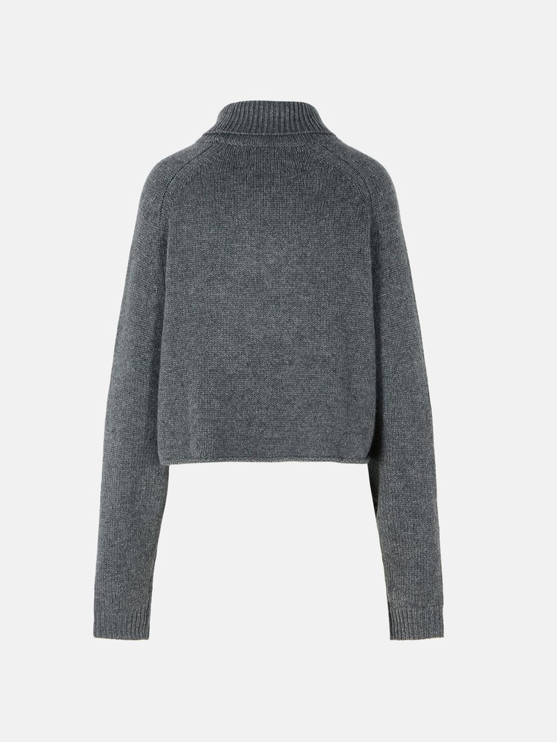 LISA YANG 'CATHIE' DARK GREY CASHMERE TURTLENECK SWEATER outlook