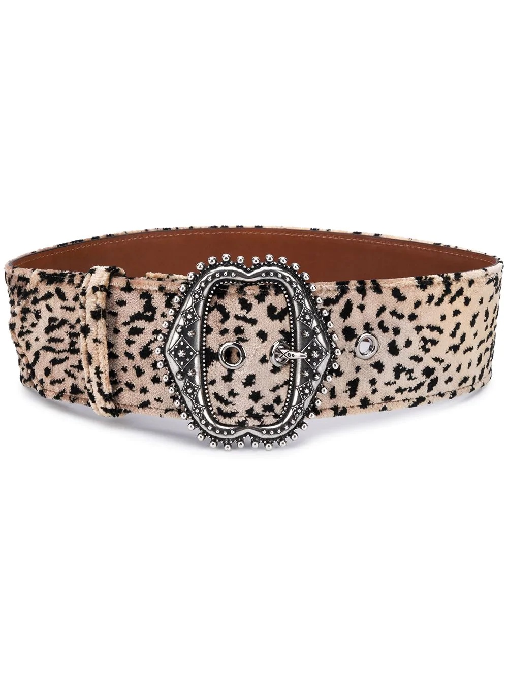 leopard-print large belt - 1