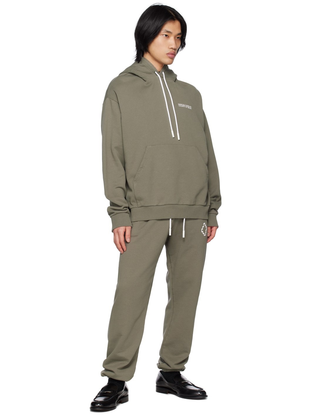 Khaki Tempera Cross Over Hoodie - 4