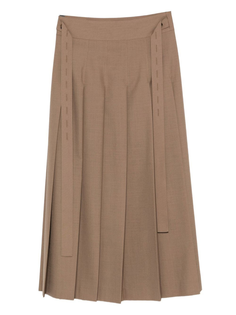 RÓHE pleated belted midi skirt outlook