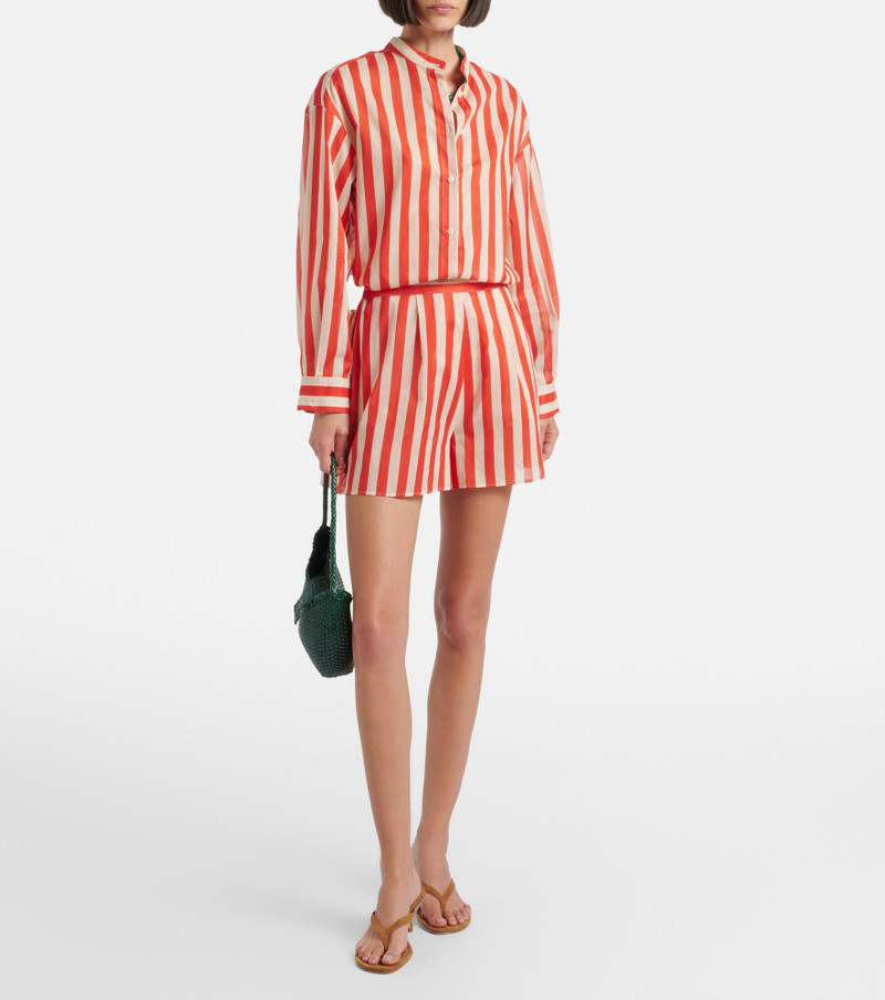 ERES Twins striped cotton voile shorts outlook