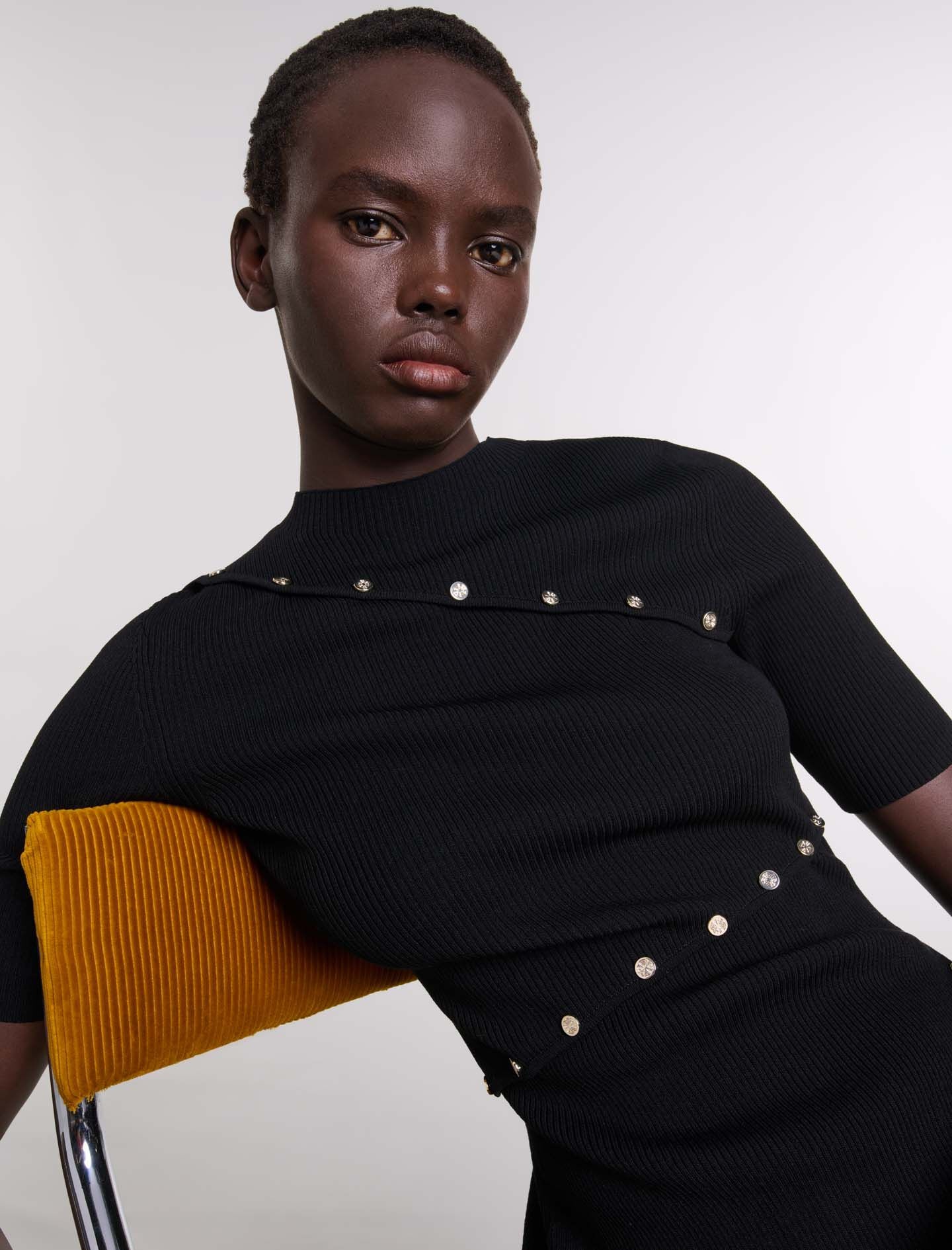Dress in ribbed knit - 8