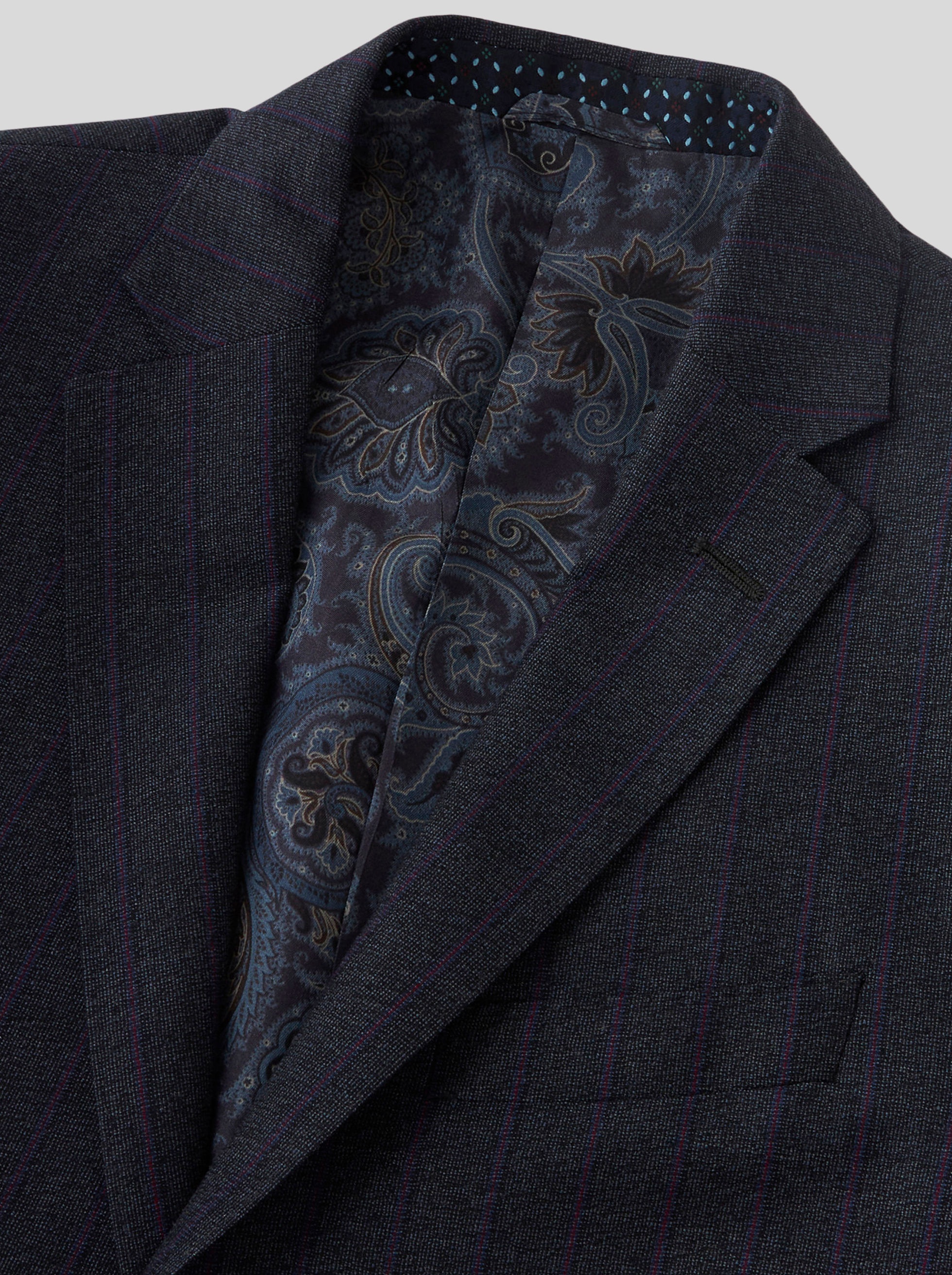 SEMI-TRADITIONAL STRIPED WOOL SUIT - 6
