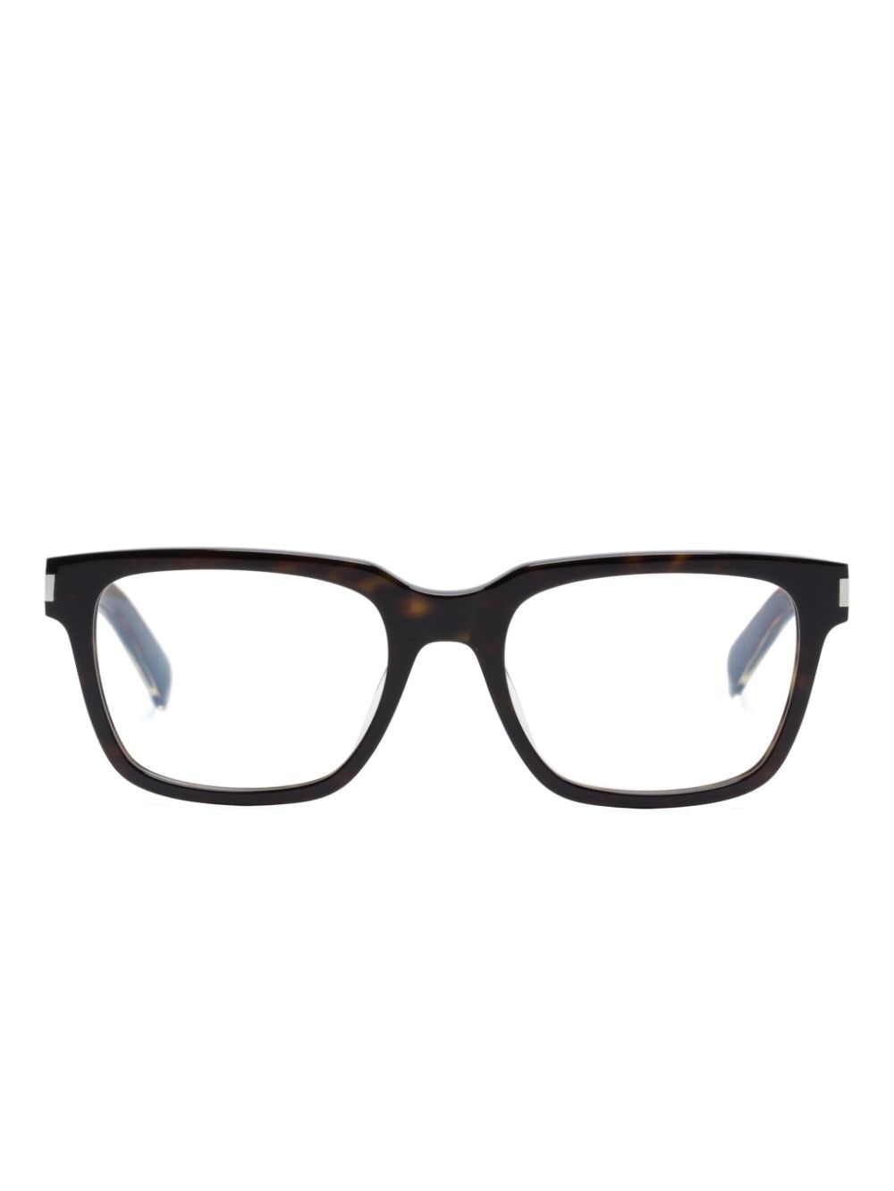 tortoiseshell-effect square-frame glasses - 1