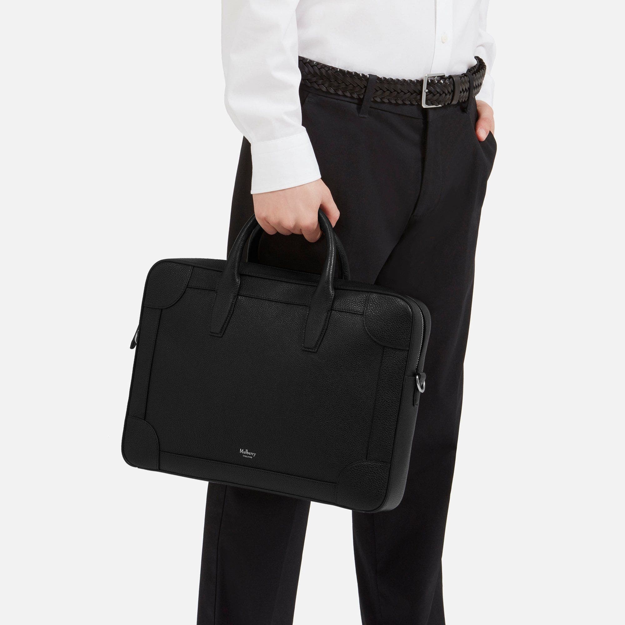 Mulberry Belgrave Leather Briefcase in Black at Nordstrom - 7