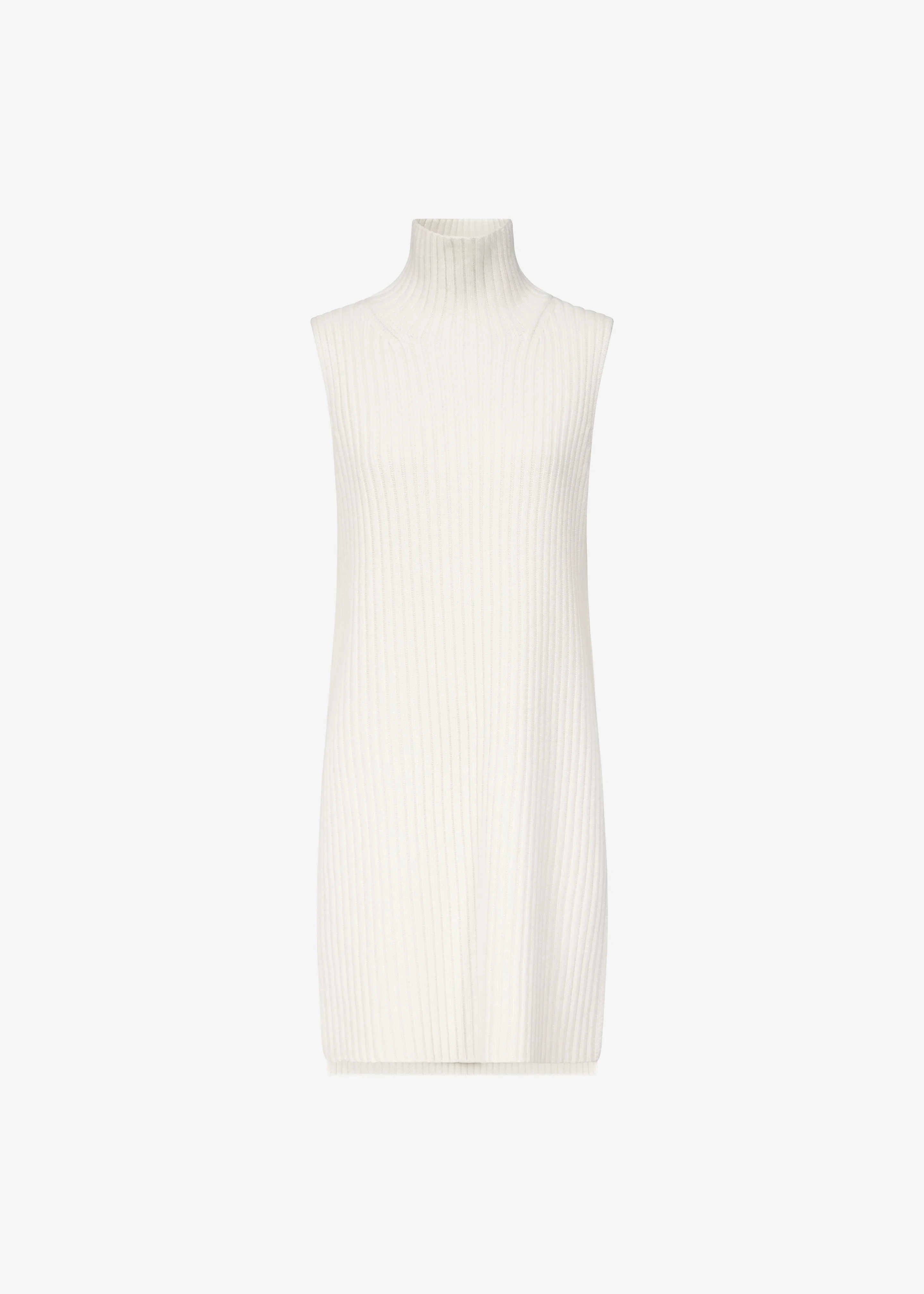 Loulou de Saison Becca Stand Collar Sweater Vest - Ivory - 1