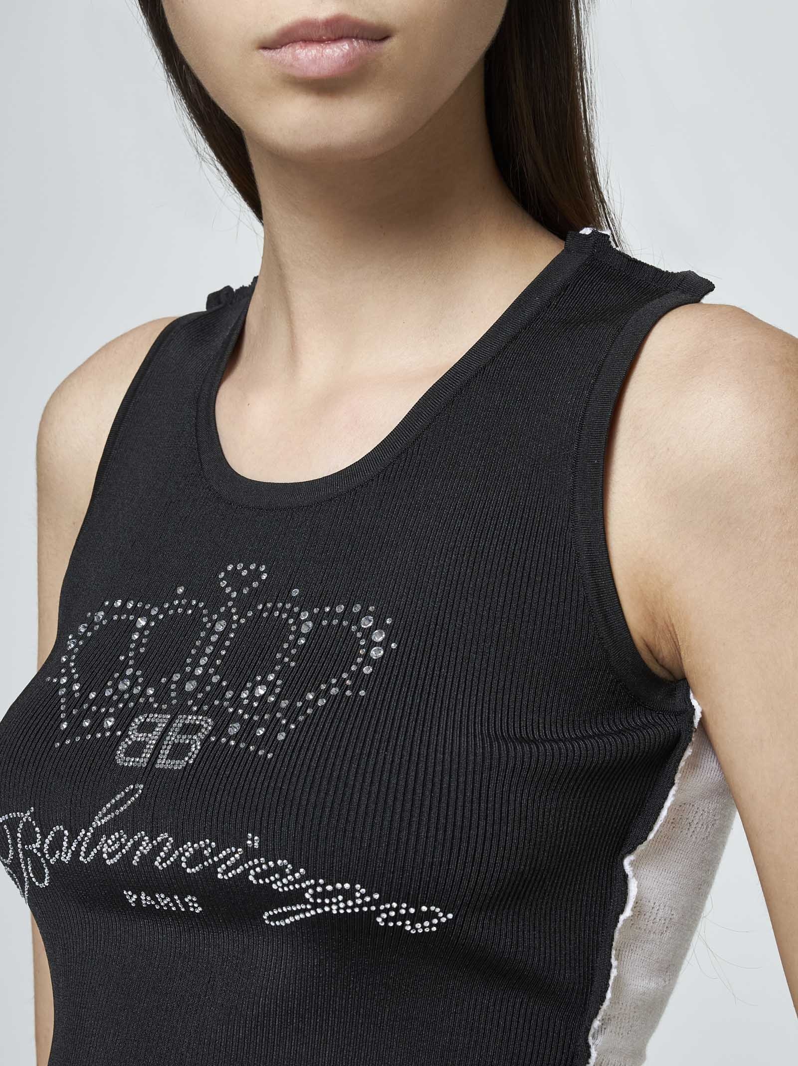 Logo knit tank top - 4