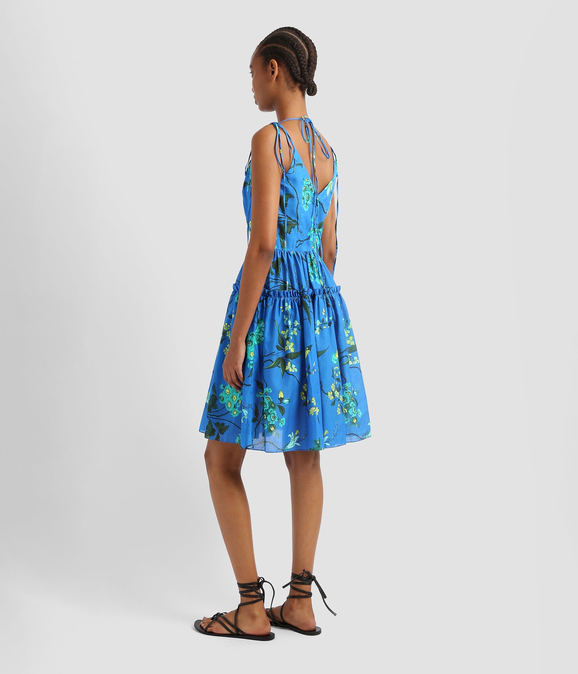 SLEEVELESS DRESS WITH TIE STRAPS - 3