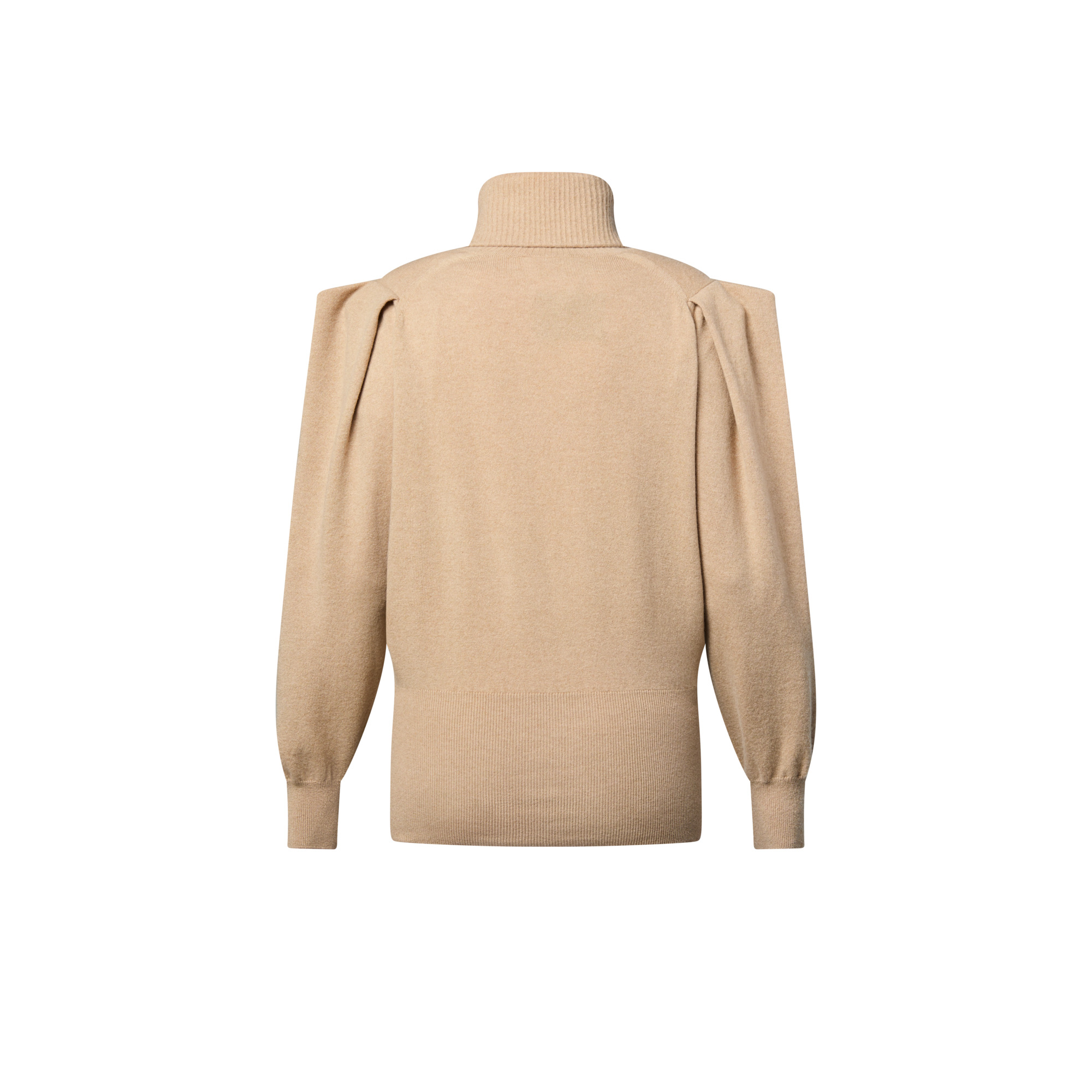 Pleat Shoulder Cashmere Pullover - 3
