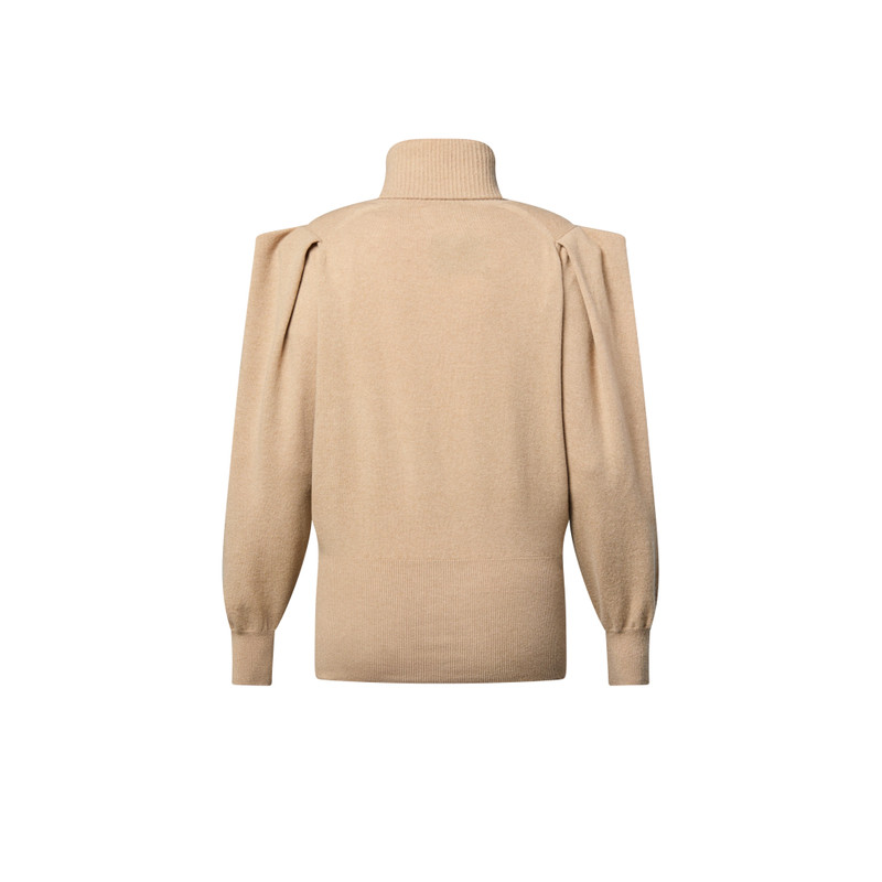 Pleat Shoulder Cashmere Pullover 3