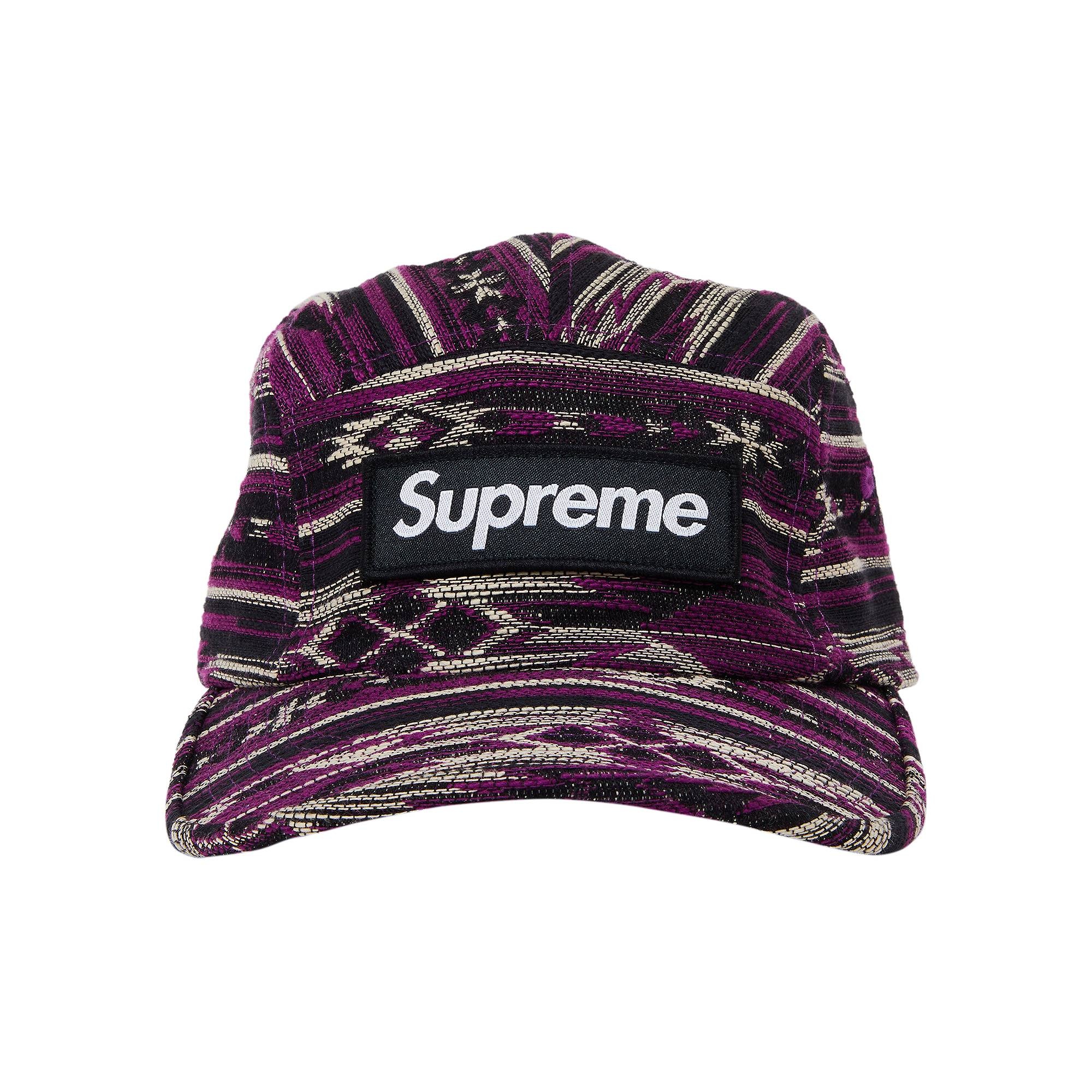 Supreme Woven Pattern Camp Cap 'Purple' - 1