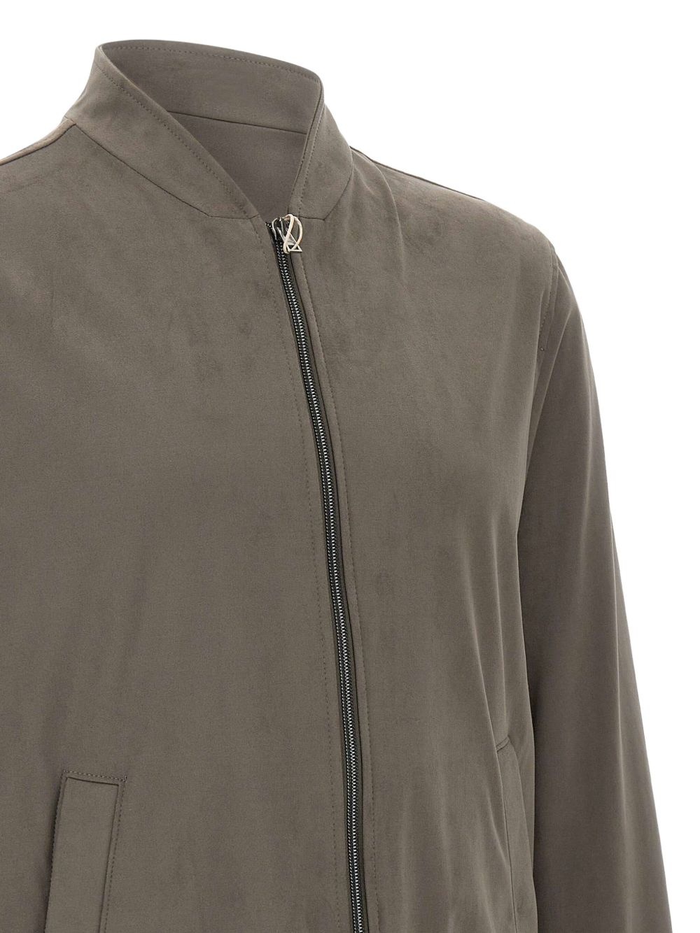 zip-fastening bomber jacket - 4