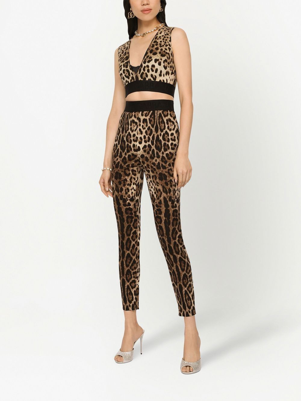 leopard-print vest top - 3