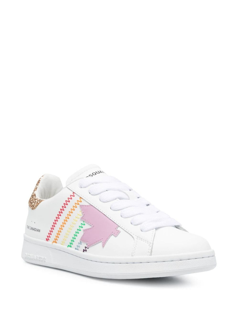 DSQUARED2 Boxer contrast-stitch sneakers outlook
