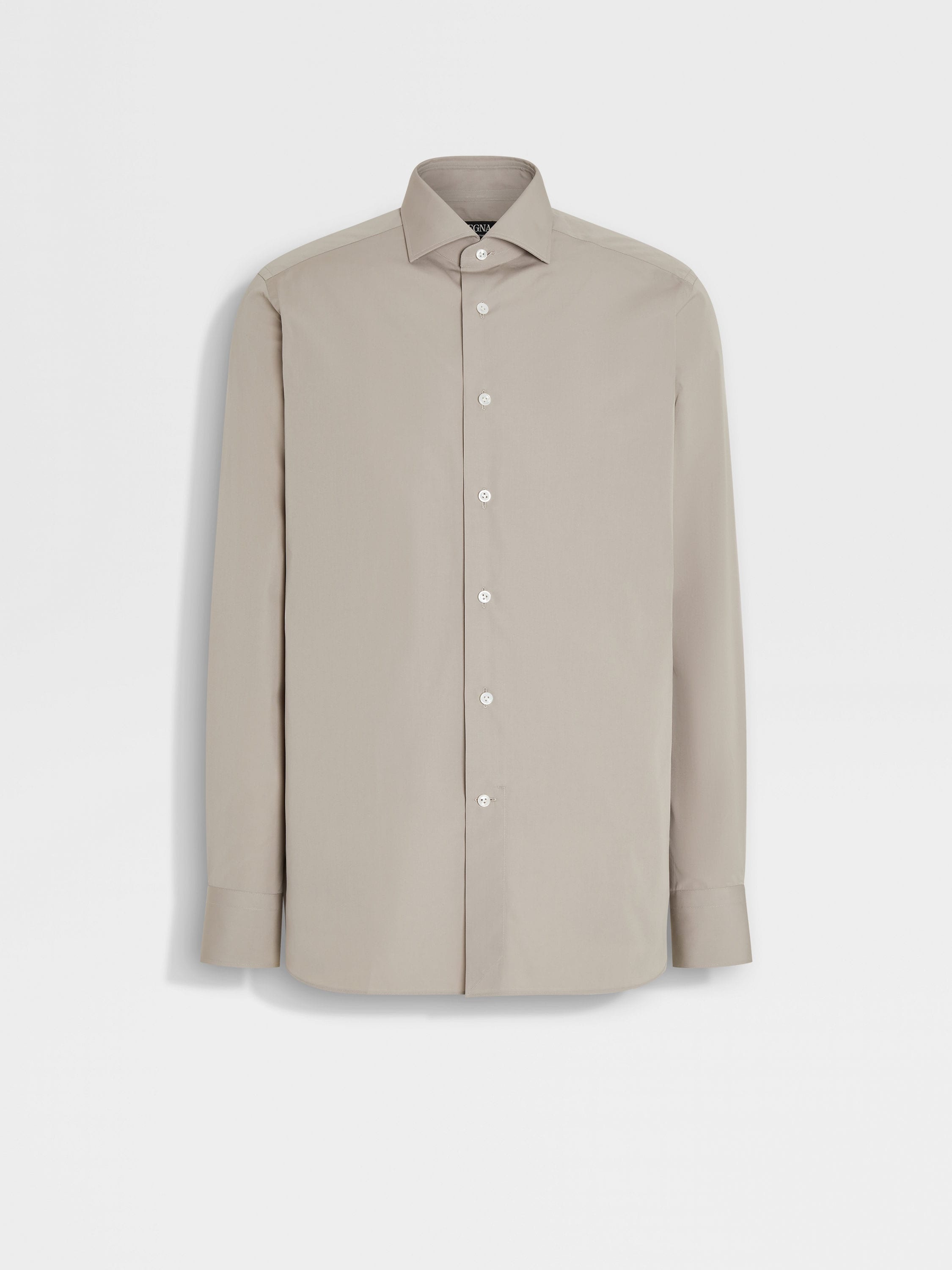 LIGHT TAUPE CENTOVENTIMILA COTTON SHIRT - 1