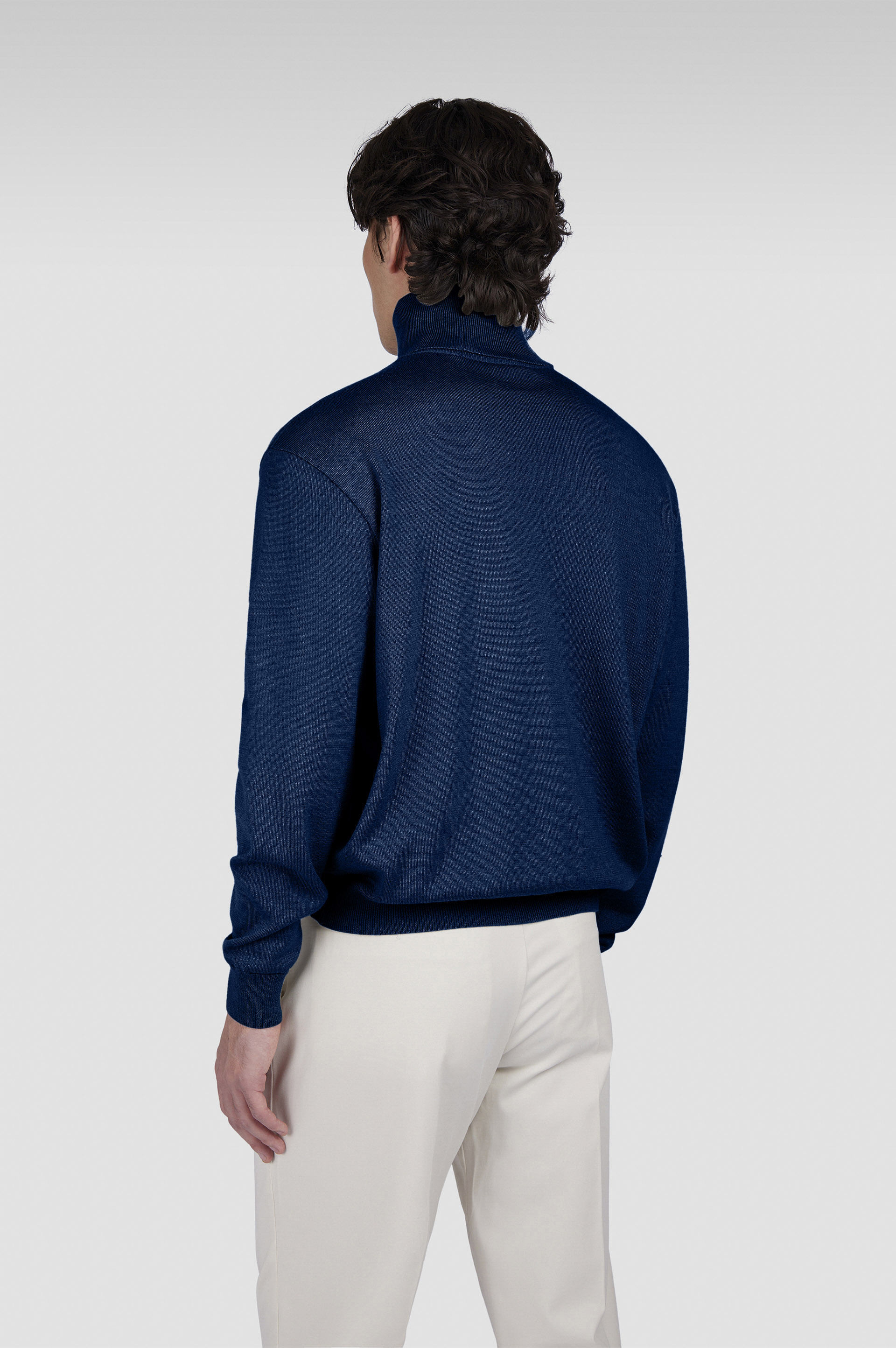 WOOL AND SILK TURTLENECK SWEATER - 3