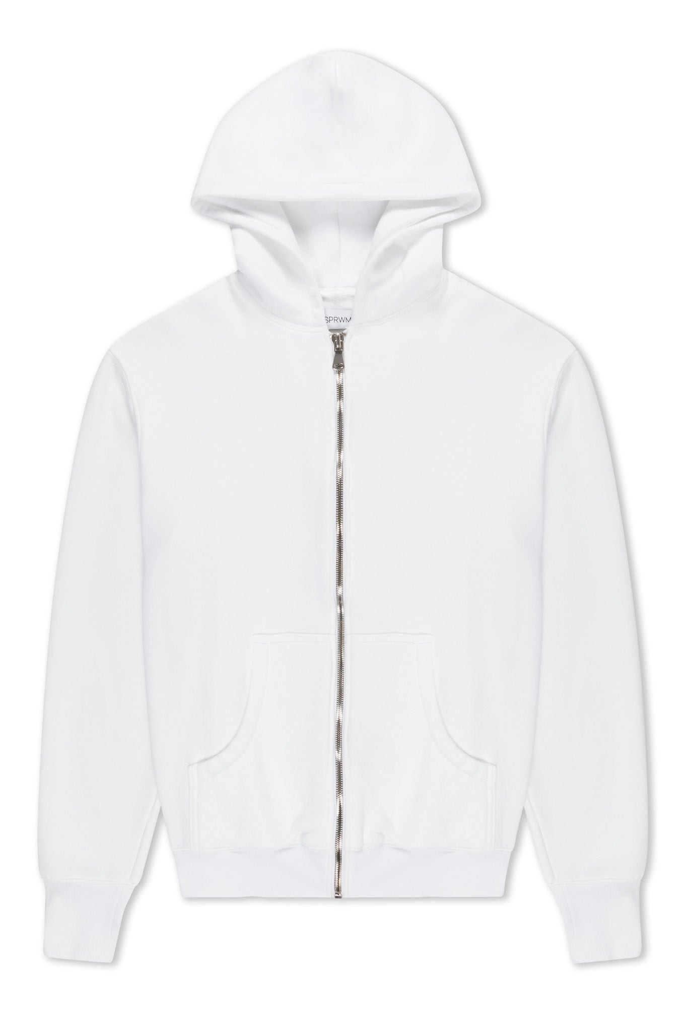 WHITE ZIP UP HOODIE - 5