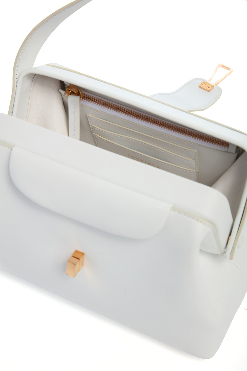 Golda Bag in Ivory Leather 5