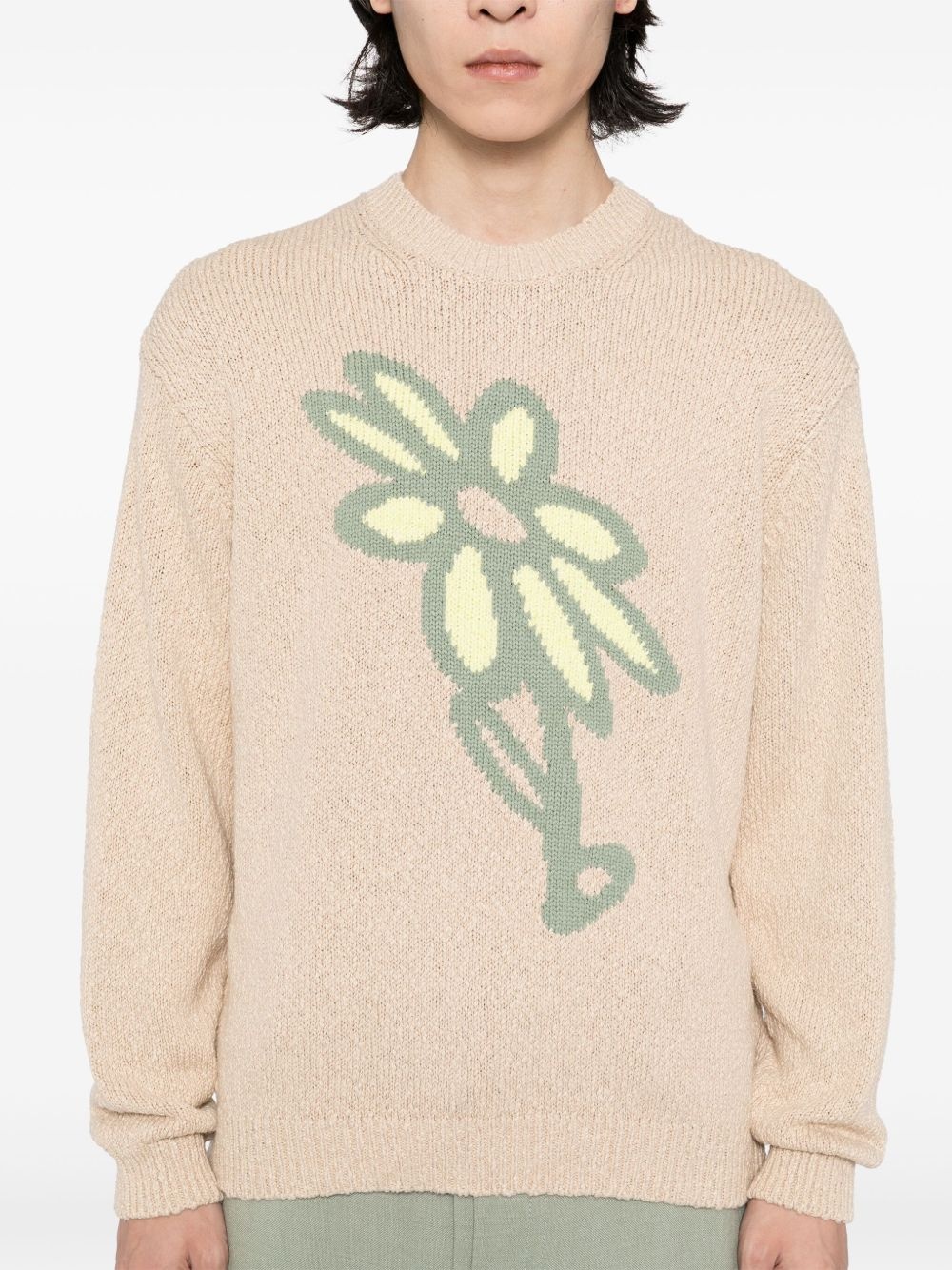 Abstract Daisy intarsia jumper - 5