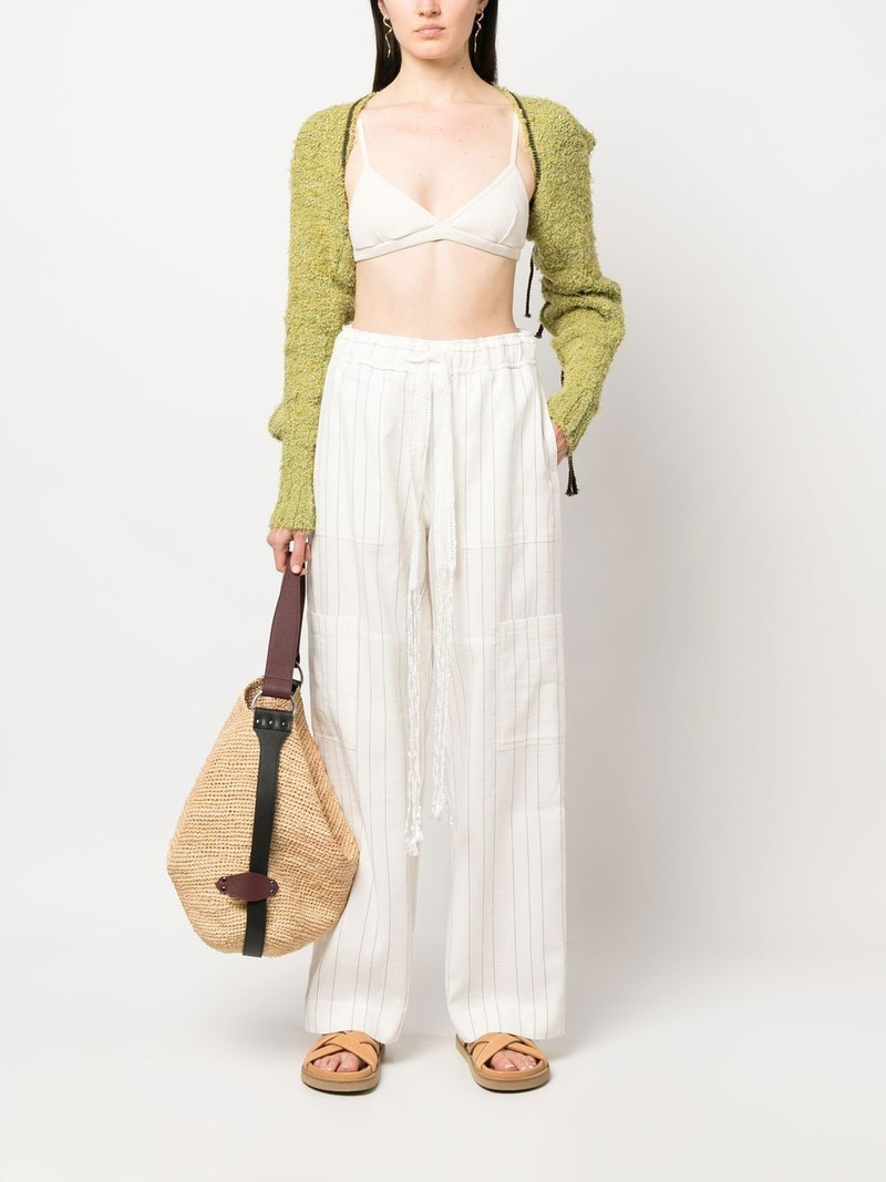 WALES BONNER wide-leg striped trousers outlook
