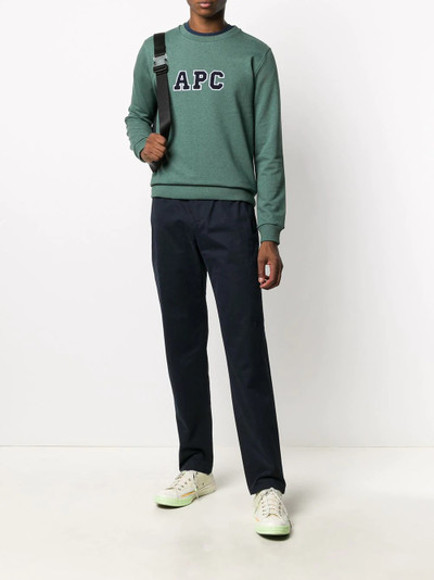 A.P.C. Malcolm logo-embroidered sweatshirt outlook