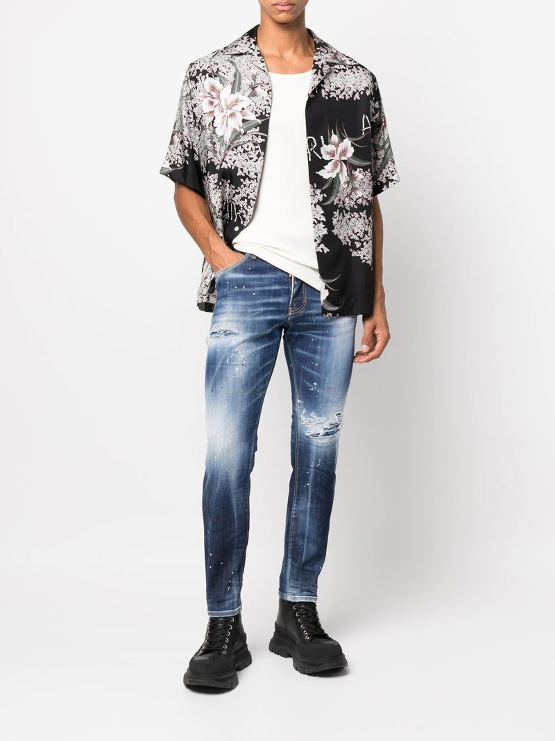 DSQUARED2 distressed slim-cut jeans outlook