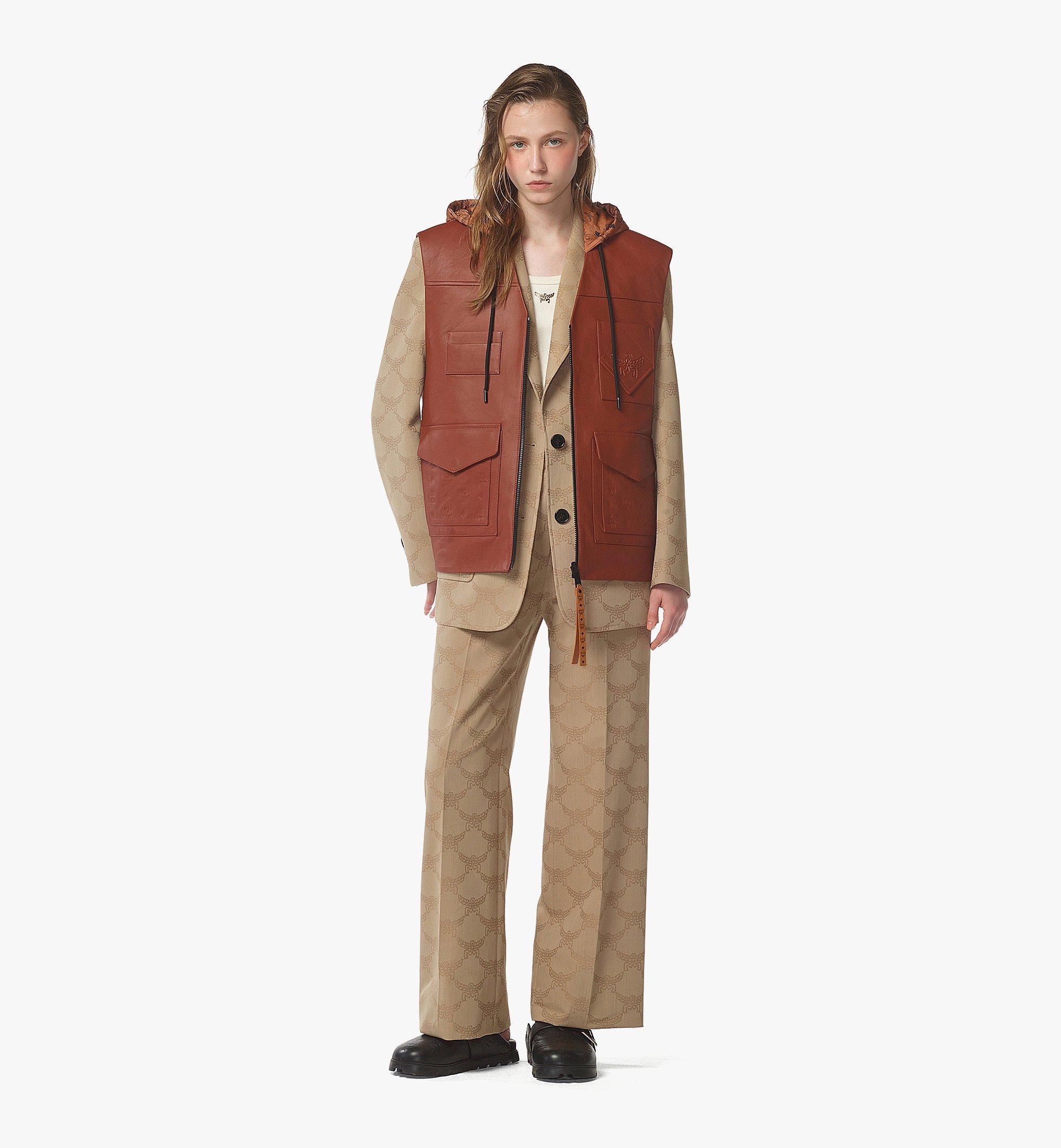 Reversible Vest in Lamb Leather and Monogram Nylon - 2