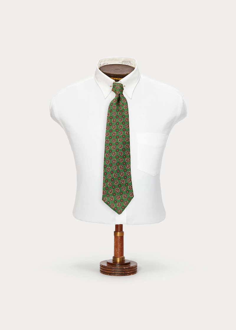 Handmade Print Wool Challis Tie 1