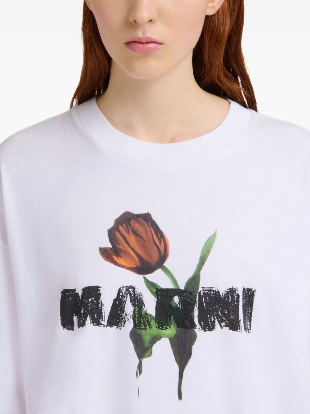 flower-print T-shirt - 5