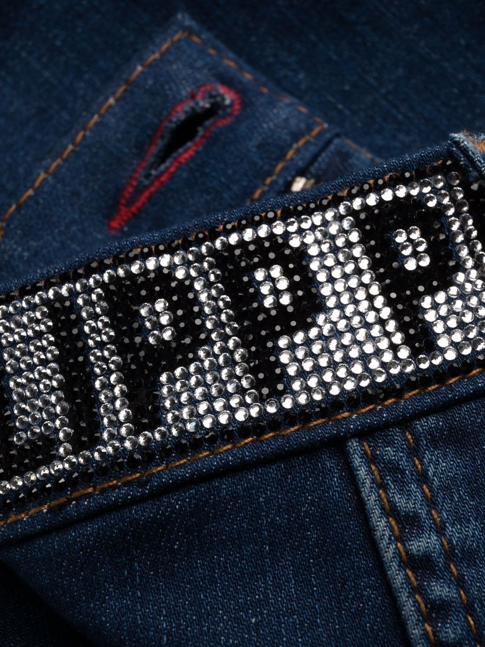 logo-embellished skinny-leg jeans - 6