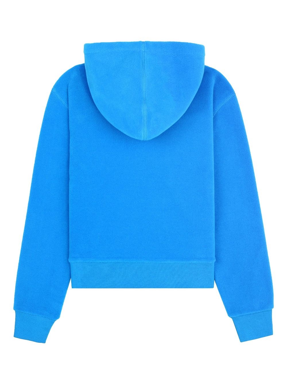 embroidered-logo fleece hoodie - 3