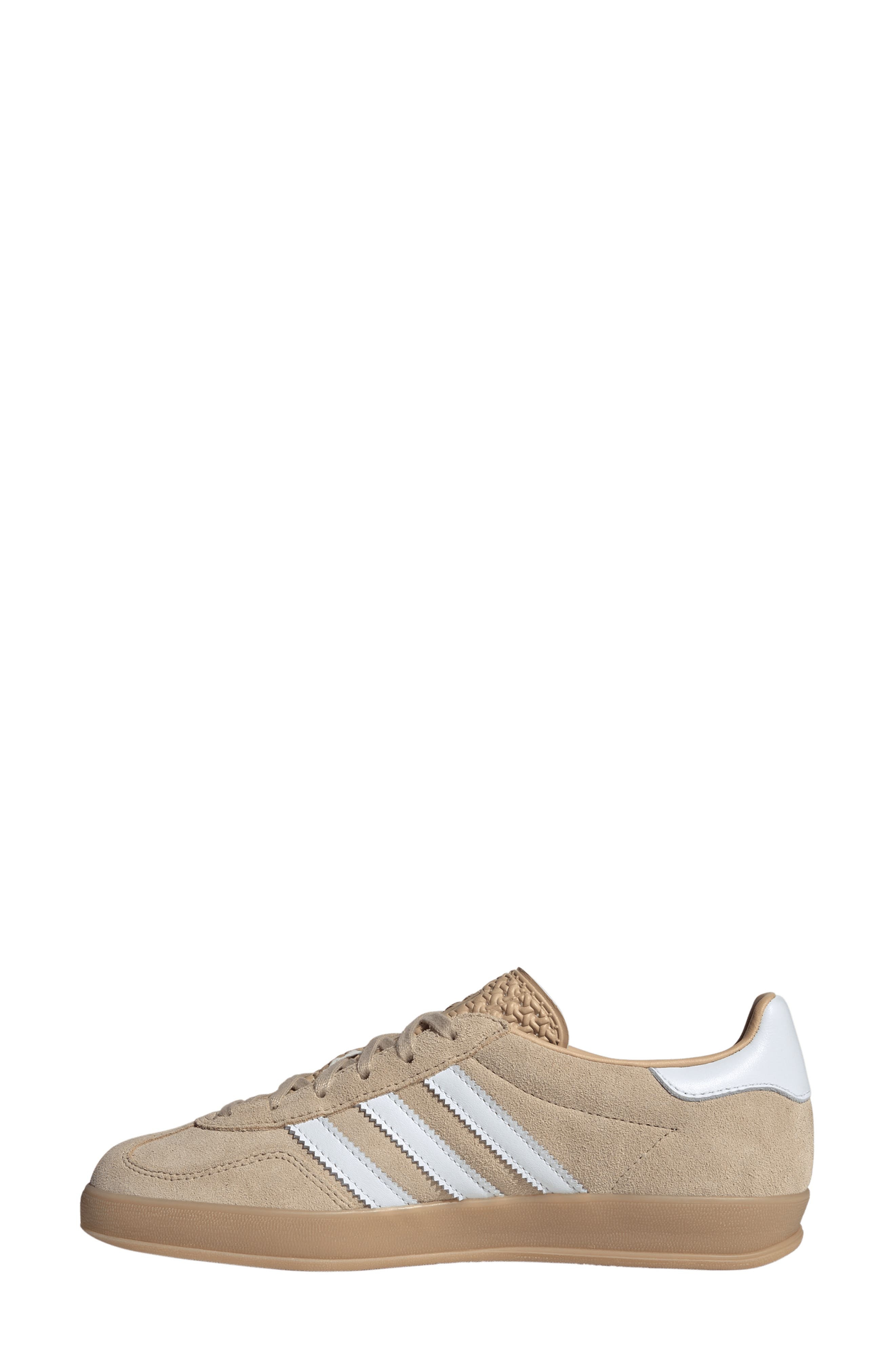 adidas Gazelle Indoor Sneaker in Magic Beige/White/Gum at Nordstrom - 6