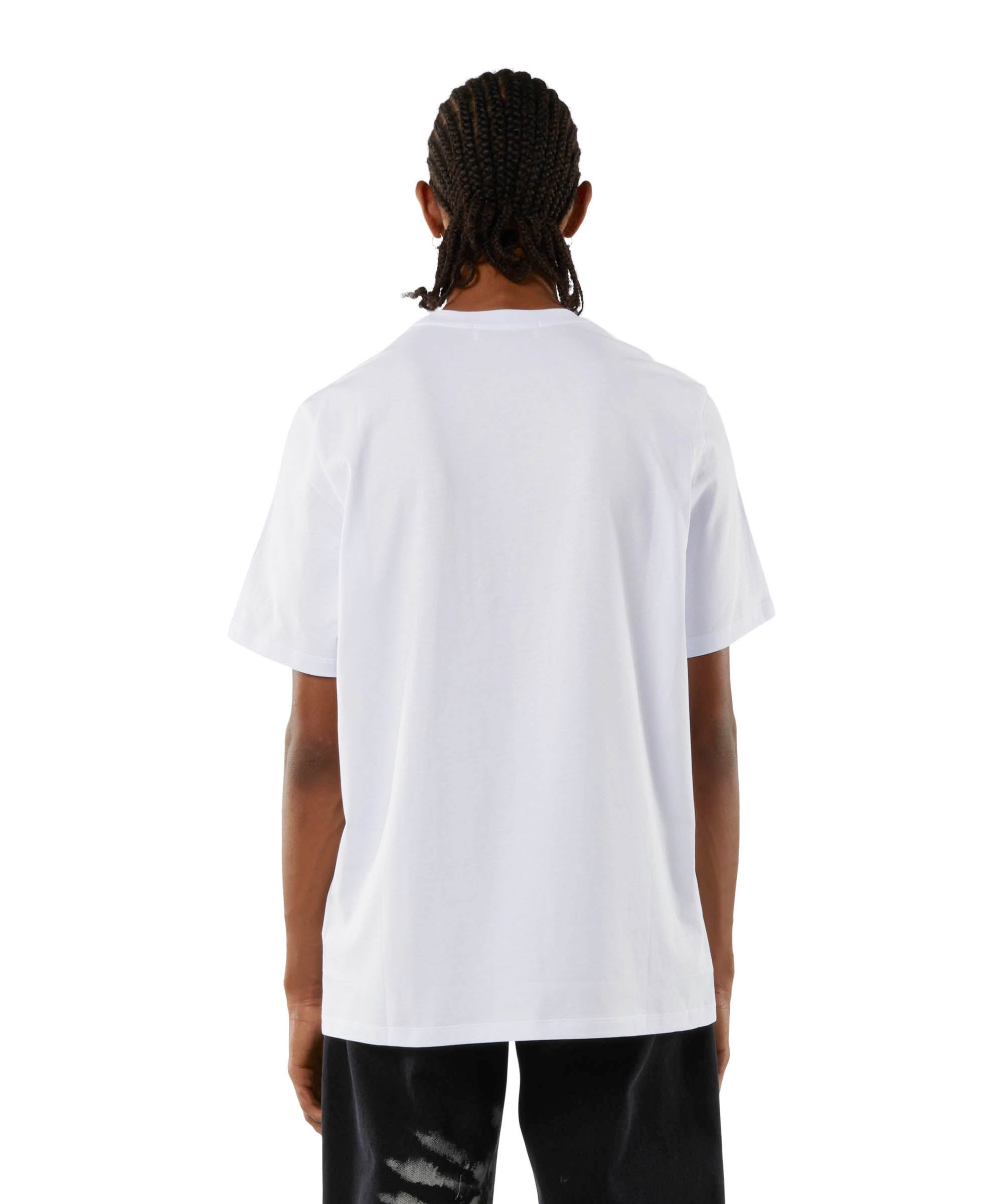 Cotton T-shirt with brushed logo - 3