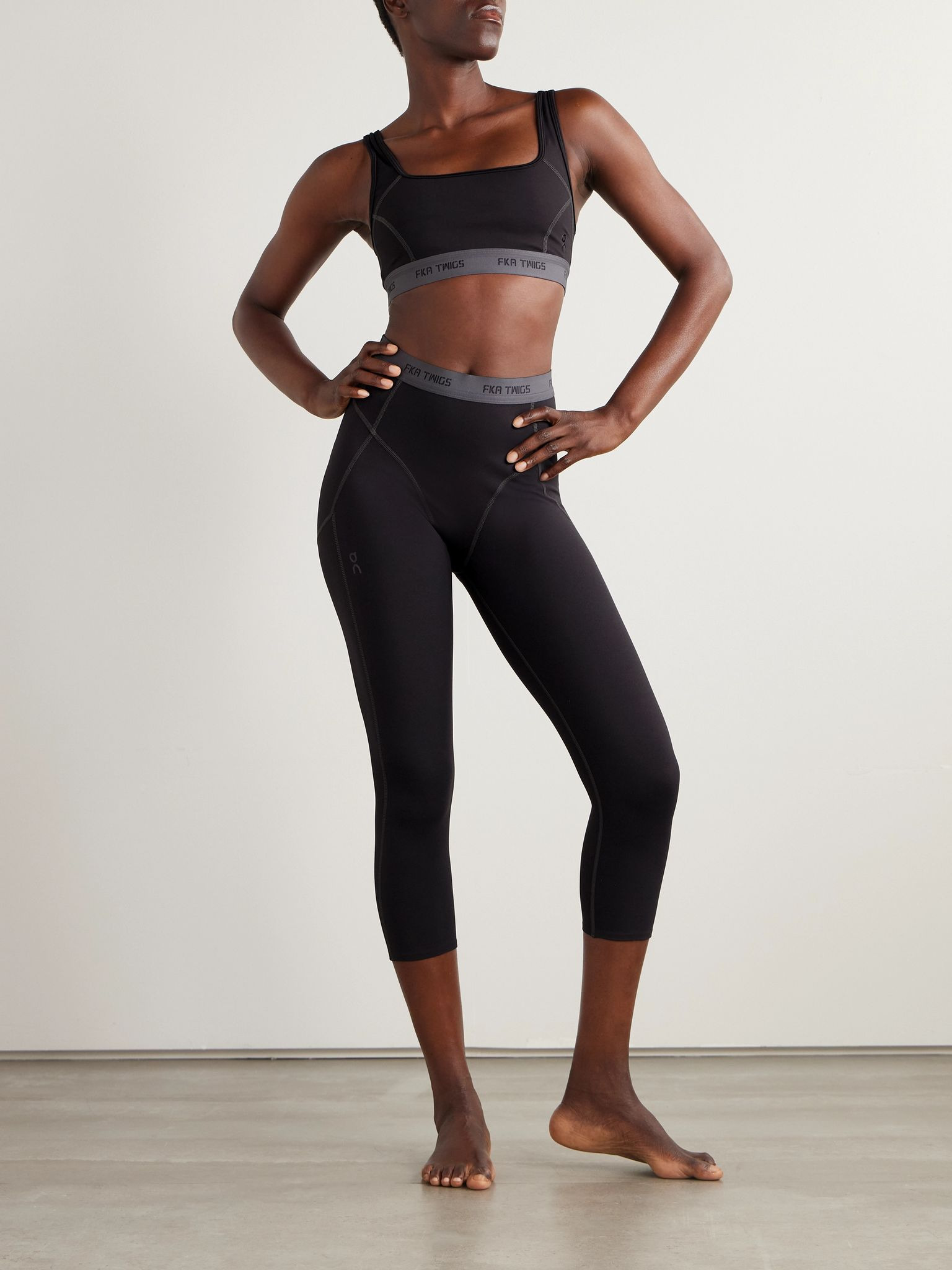+ FKA twigs Studio stretch recycled-jersey sports bra Black - 2