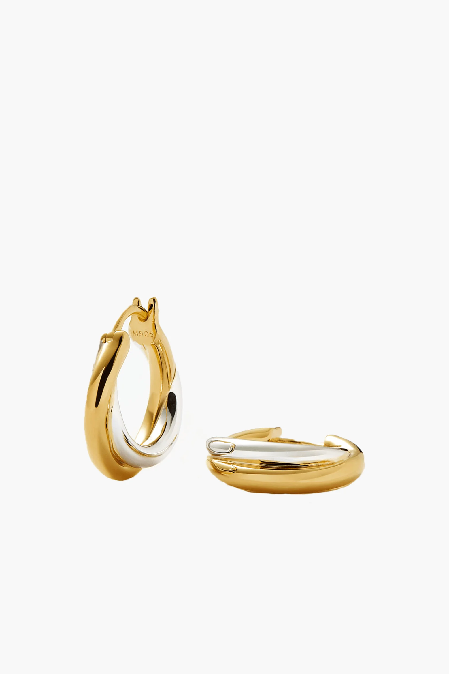 CHUNKY ENTWINE MINI HOOP EARRINGS - 1