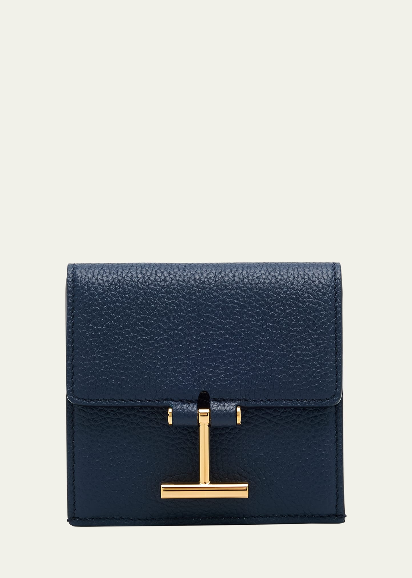Flap Card Holder in Snake-Embossed Leather - 1